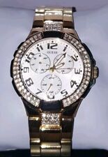 Guess Damenuhr Chronograph -  l16540L1 - Gold - Strasssteine - OVP - Neuwertig 