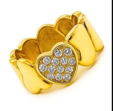 ? FRED Ring Herz Yellow Gold Diamond Brilliant / GR.59 / 10,50gr