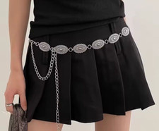 Bauch Kette Damen in Silber.