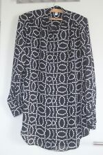 wie NEU - Oversize Bluse - Longbluse - H&M, schwarz/weiß, Gr. XS schick