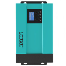 EDECOA Wechselrichter 24V 230V Spannungswandler 2400W Reiner Sinus Inverter LCD