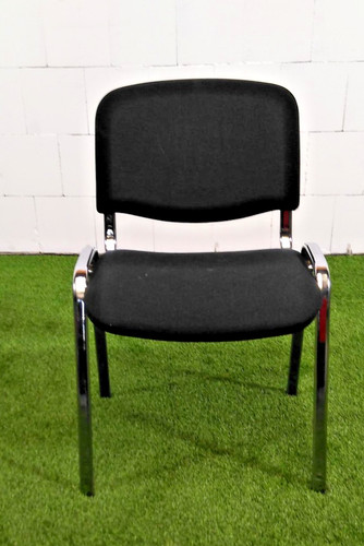 Stapelstuhl stoff schwarz - schwarz, mit
