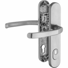 Haustür-Schutzbeschlag Drücker/ Drücker mit Zylinderabdeckung und Hochhaltefeder