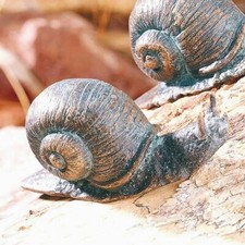 Bronzefigur Schnecke gerade