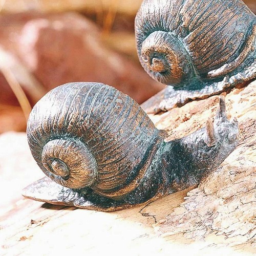 Bronzefigur schnecke gerade - schnecke,