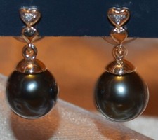 Tahiti-Perlen Ohrstecker mit