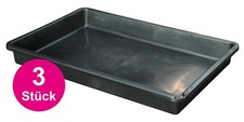 3x Mehrzweckwanne Kunststoffwanne Ölwanne Auffangwanne Tropfwanne Plastikwanne