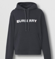 NEU Original BURBERRY Hoodie Kapuzenpullover Gr. L/G Logo Print Black Schwarz