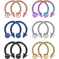 Nasenpiercing set edelstahl - set,