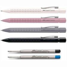 FABER CASTELL Kugelschreiber GRIP 2010 M weiß rosa schwarz oder Ersatzmine