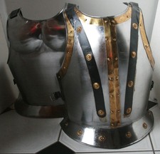 Brust und Rücken Panzer Kürassier Ritter Turnier Platten Rüstung Harnisch Larp
