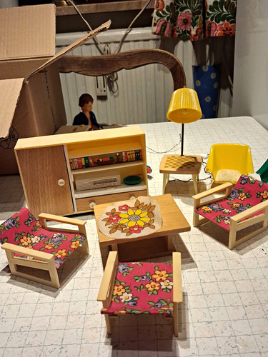 Puppenstube wohnzimmer set - puppenstube, wohnzimmer-set
