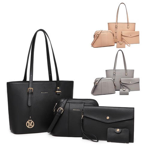 4er set damen ledertaschen - damen, pu-ledertaschen