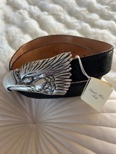 Damen Gürtel Reptile’s House Adler Genuine Python schwarz 80