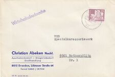 DRESDEN, Briefumschlag 1982, Christian Abeken Nachf. Apothekenbedarf Drogeriebed