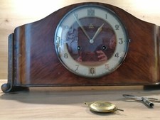 DUGENA Standuhr Holz (Eiche), ca. 1950, H x B: 20 x 43 cm, Top-Zustand