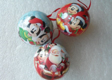 3 Micky Maus  Blechkugel Disney Weihnachtskugeln zum Befüllen  Sammlerstücke