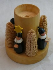 Erzgebirge/Seiffen Wolfgang Braun Kurrende Miniaturen Kerzenständer ca. 10cm