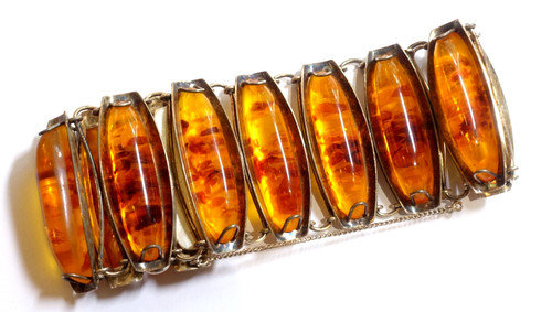 Art deko bernstein armband - bernstein,