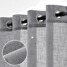 Leinen Gardinen Grau Vorhänge