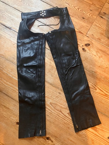 Leder chaps schwarz bret - leder-chaps,