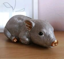 Spardose / Sparschwein, silber-kupferfarben, 23 x 11 cm, Neuwertig! 