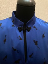 Anna Fuchs Seidenkleid mit Katzenprint im Kimonostil Gr. 36