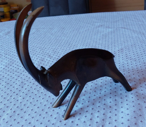 Antilope figur metall schwarz - antilope,