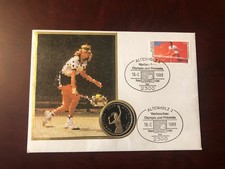 Numisbrief Olympische Sommerspiele 1988 Tennis 200 Zlotych Münze Proba 1987 PP 