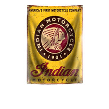 INDIAN Biker Flagge Fahne Banner Werkstatt Garage Deko US Chief Scout Motorcycle