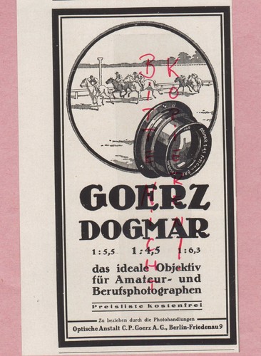 Berlin werbung 1918 - werbung, optische