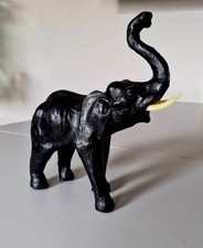 großer Elefant - Leder/Holz - H 33 cm
