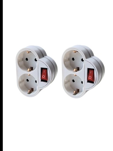 Doppelstecker mit schalter - 2x,