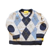 Steiff Pullover Unisex Babys Gr 74 9-12 Monate Wolle Kaschmir Rautenmuster w Neu