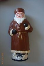 Candybox Weihnachtsmann Santa Claus Pappmache Figur Braun Süßigkeitensehr 28cm