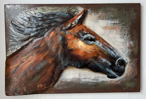 Metallbild pferd aus - 3d, eisen