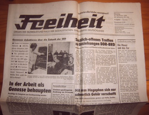 Dessau 1989 zeitung - 21.11.1989,
