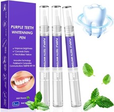 Zahnaufhellung Stift Teeth Whitening Pen - 3 Stück Purple Teeth Bleaching Stift,