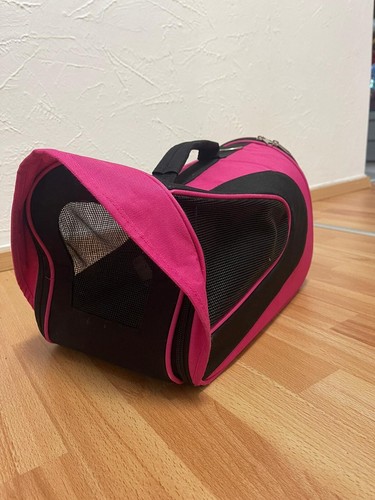 Schwarz pinke hund tragetasche - pinke, hund-tragetasche