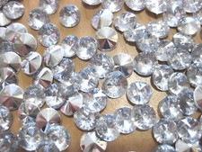 100 Acryl-Strass-Glitzersteine, rund, ca.10mm ,zum Basteln,Dekorieren  St78.1