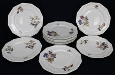 10x Rosenthal Maria Weiss Jesienne Kwiaty Speiseteller Ø 26 cm Weiss Geblümt