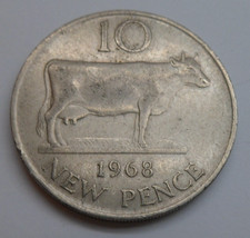 Guernsey 10 New Pence, 1968 ##