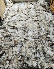 Toscaner Lammfell Decke grau -