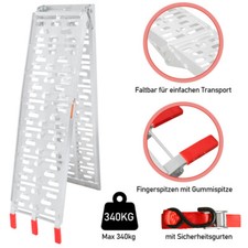 Auffahrrampe Anhängerrampe Auffahrschiene Alu Verladerampe Klappbar max. 340kg