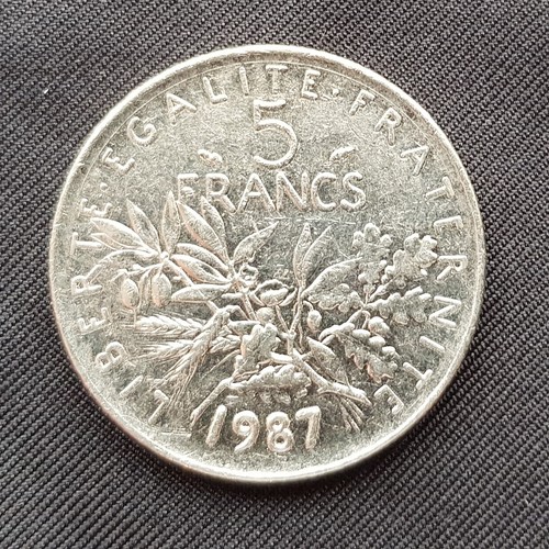 1987 frankreich 5 francs - -,