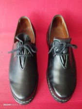 Haferlschuhe Gr. 8 1/2 Trachtenschuhe schwarz  Wiesn Leder getragen Gummisohle