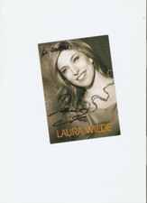 LAURA WILDE - Autogrammkarte, Original Signiert,(für Christel)  ??)  Musik