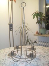 Adventskranz Metall zum Hängen angerostet Kerzenhalter ShabbyChic