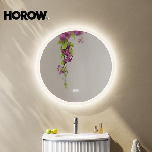 Horow badspiegel rund mit - badspiegel,