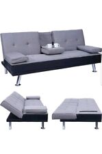 Couch Schlafsofa Gästebett, Tassenhalter verstellbar 97x166cm